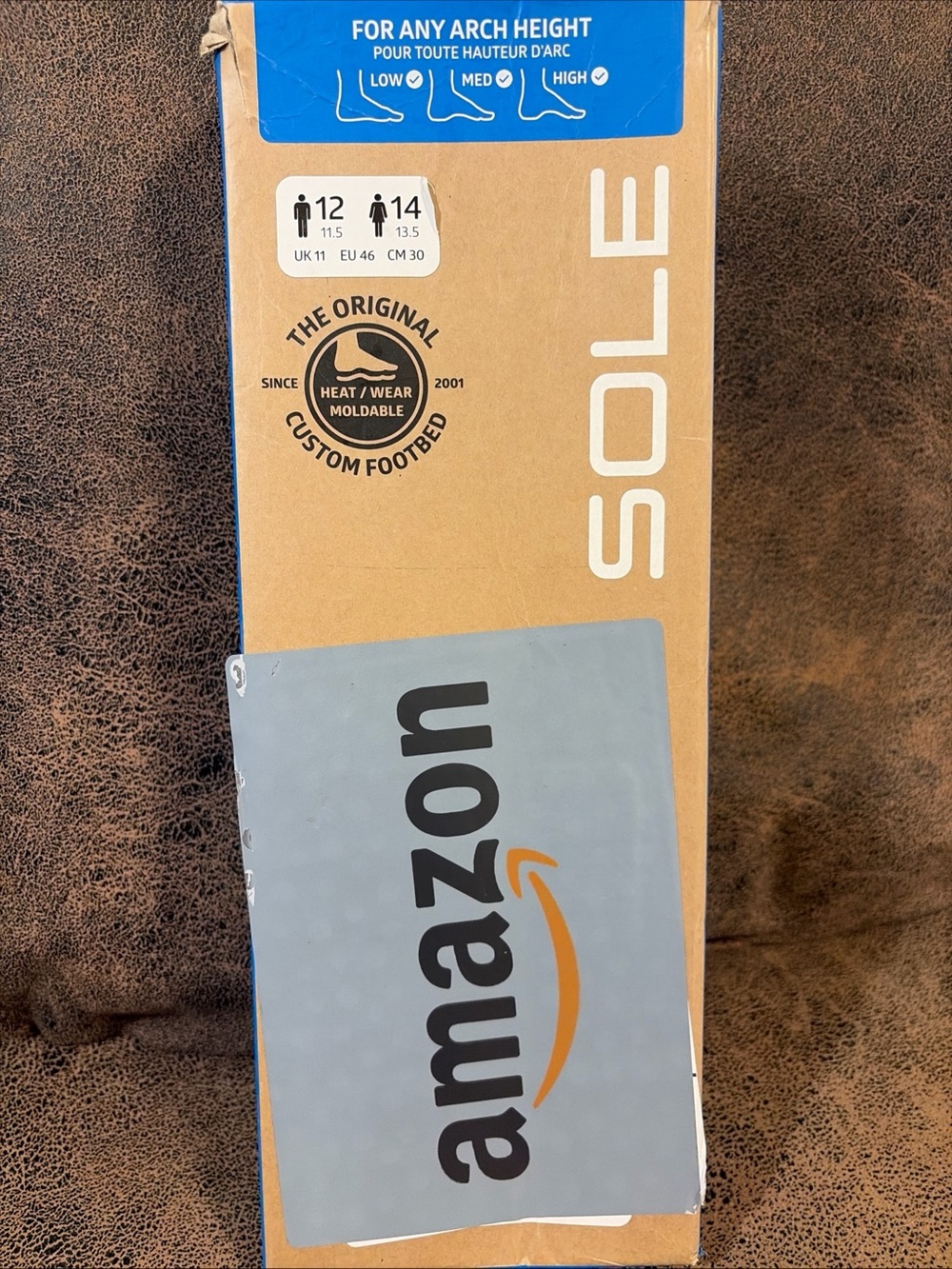 SOLE Active Medium Shoe Insoles Men Sz 12 Women 14 Heat/Wear Moldable